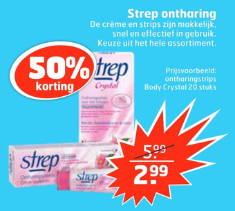 Trekpleister Strep ontharing aanbieding