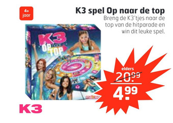 Trekpleister K3 spel Op naar de top aanbieding