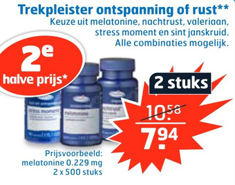 Trekpleister Trekpleister ontspanning of rust aanbieding