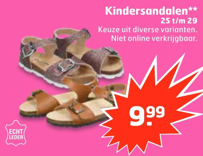 Kindersandalen aanbieding bij Trekpleister