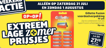 Trekpleister Gillette Fusion voordeelverpakking aanbieding