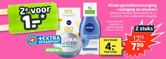 Trekpleister Nivea gezichtsverzorging, -reiniging en maskers aanbieding