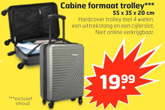 Trekpleister Cabine formaat trolley aanbieding