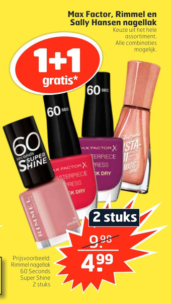 Trekpleister Max Factor, Rimmel en Sally Hansen nagellak aanbieding