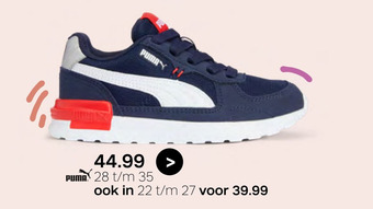 vanHaren Puma blauw/wit aanbieding