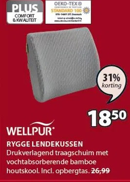 Jysk Rygge lendekussen aanbieding