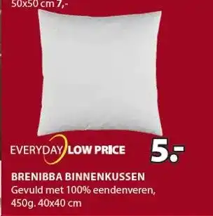 Jysk Brenibba binnenkussen aanbieding