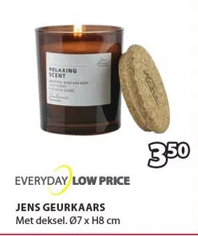 Jysk Jens geurkaars aanbieding
