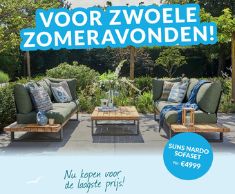 Van der Garde tuinmeubelen Suns Nardo Sofaset aanbieding