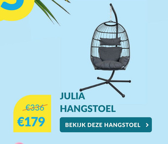 Van der Garde tuinmeubelen Julia Hangstoel aanbieding