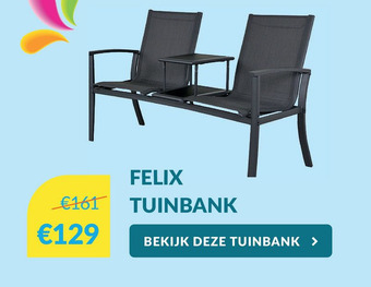 Van der Garde tuinmeubelen Felix Tuinbank aanbieding