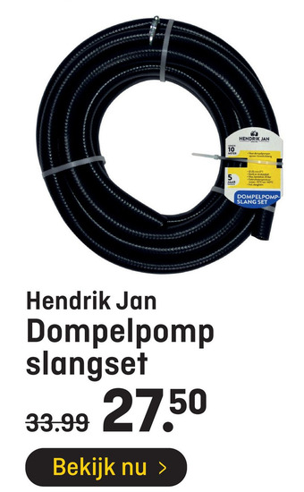 Hubo Hendrik Jan Dompelpomp slangset aanbieding