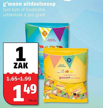 Poiesz g'woon uitdeelsnoep aanbieding