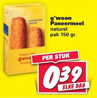 Nettorama g'woon Paneermeel aanbieding