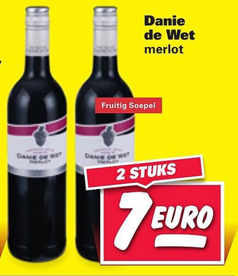 Nettorama Danie de Wet merlot aanbieding