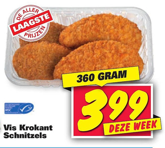 Nettorama Vis Krokant Schnitzels aanbieding