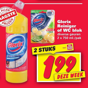 Nettorama Glorix Reiniger of WC blok aanbieding