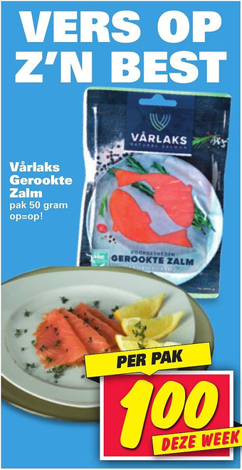 Nettorama Vårlaks Gerookte Zalm aanbieding