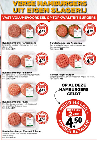 Vomar Voordeelmarkt Hamburgers aanbieding