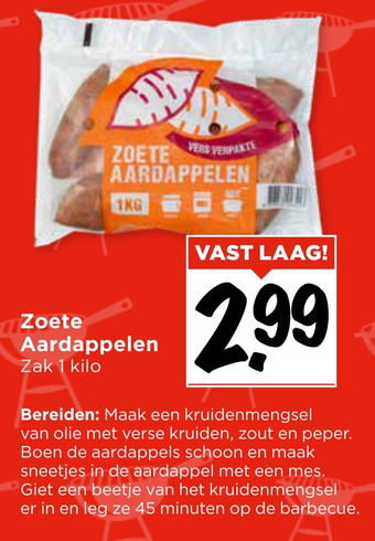 Vomar Voordeelmarkt Zoete Aardappelen Zak 1 kilo aanbieding