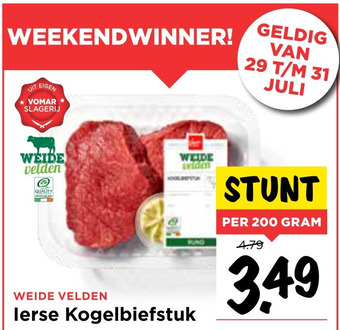Vomar Voordeelmarkt Weide Velden Lerse Kogelbiefstuk aanbieding