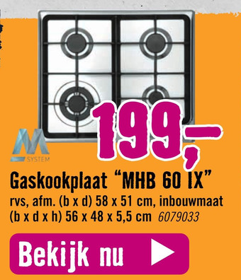 Hornbach Gaskookplaat “MHB 60 IX" aanbieding