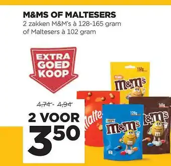 Jumbo M&ms of maltesers aanbieding