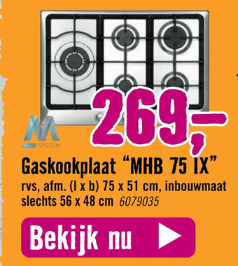 Hornbach Gaskookplaat “MHB 75 IX" aanbieding