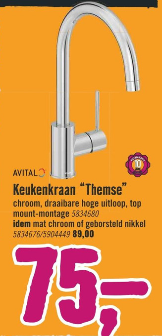 Hornbach Keukenkraan "Themse" aanbieding