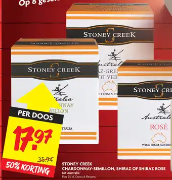 Dekamarkt Stoney Creek Australische wijn aanbieding