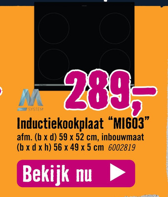 Hornbach Inductiekookplaat “MIG03" aanbieding