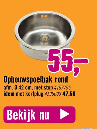 Hornbach Opbouwspoelbak rond aanbieding