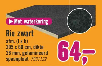 Hornbach Rio zwart aanbieding