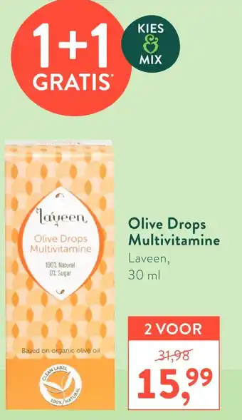 Holland & Barrett Olive drops multivitamine 30ml aanbieding