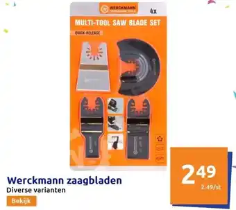 Action Werckmann zaagbladen aanbieding