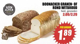 MCD Supermarkt Boonacker granen- of rond witbrood aanbieding