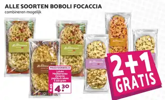 MCD Supermarkt Alle soorten boboli focaccia aanbieding