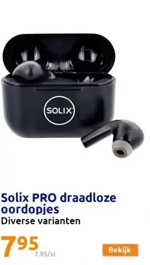 Action Solix pro draadloze oordopjes aanbieding