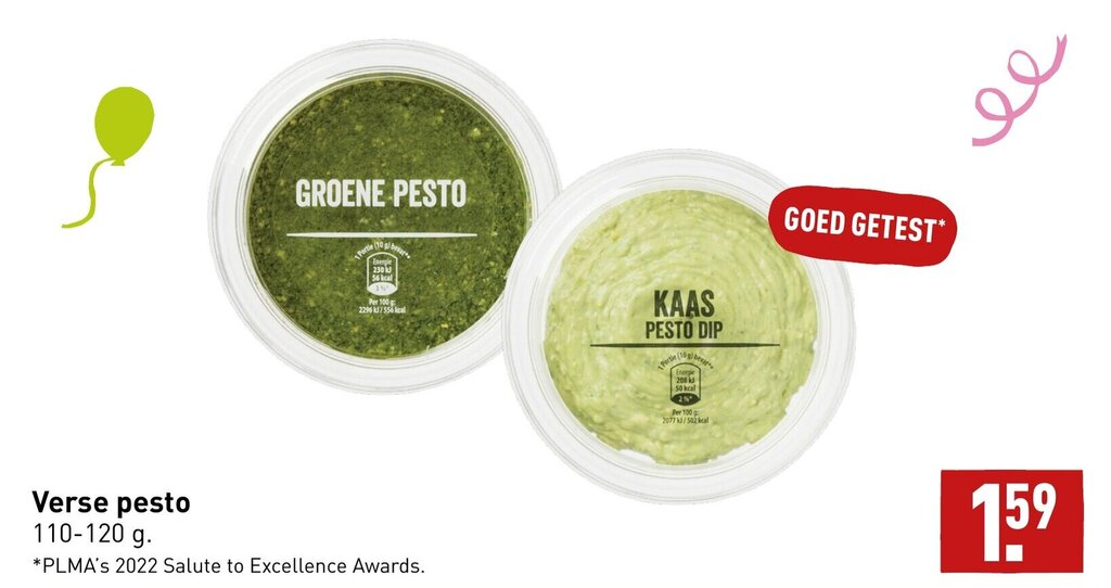 Verse pesto 110120g aanbieding bij ALDI