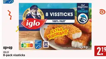 ALDI Iglo 8-pack vissticks aanbieding