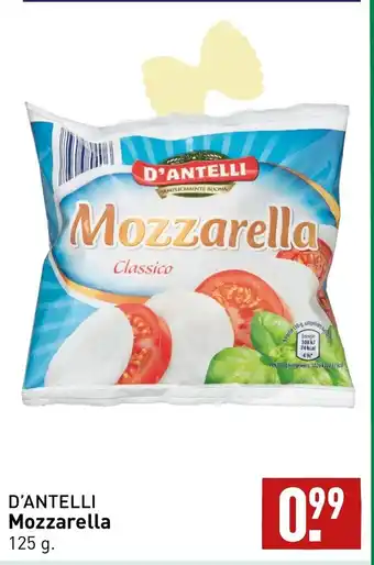 ALDI D'antelli mozzarella 125g aanbieding