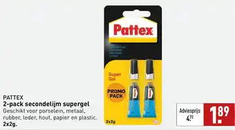 ALDI Pattex 2-pack secondelijm supergel aanbieding