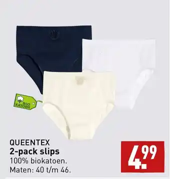 ALDI Queentex 2-pack slips aanbieding