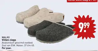 ALDI Walkx vilten clogs aanbieding