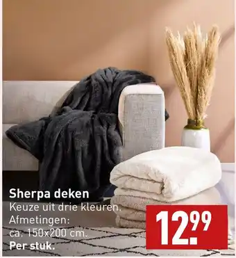 ALDI Sherpa deken aanbieding