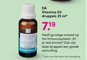 DA Da vitamine D3 druppels 25ml aanbieding