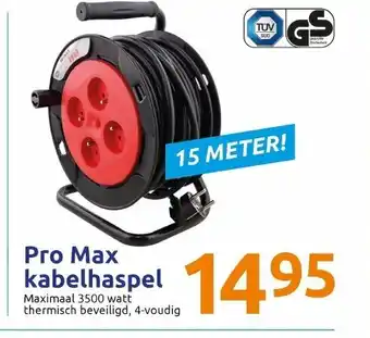 Action Pro max kabelhaspel 15m aanbieding