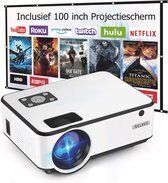 Bol.com Relave - input tot full hd beamer - 6500 lumens - mini projector - streamen met telefoon via wifi - afstandsbediening - inclu aanbieding