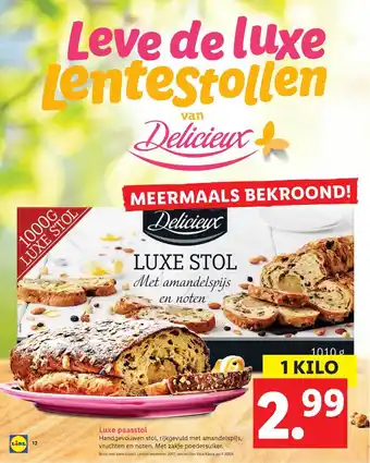 Lidl Luxe paasstol 1 kilo aanbieding