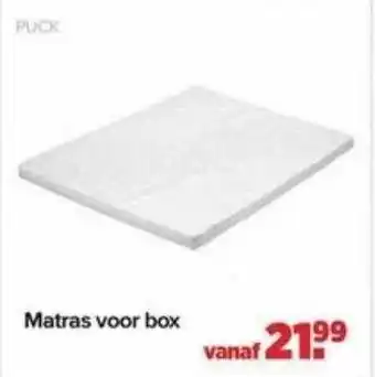 Baby-Dump Puck matras voor box aanbieding